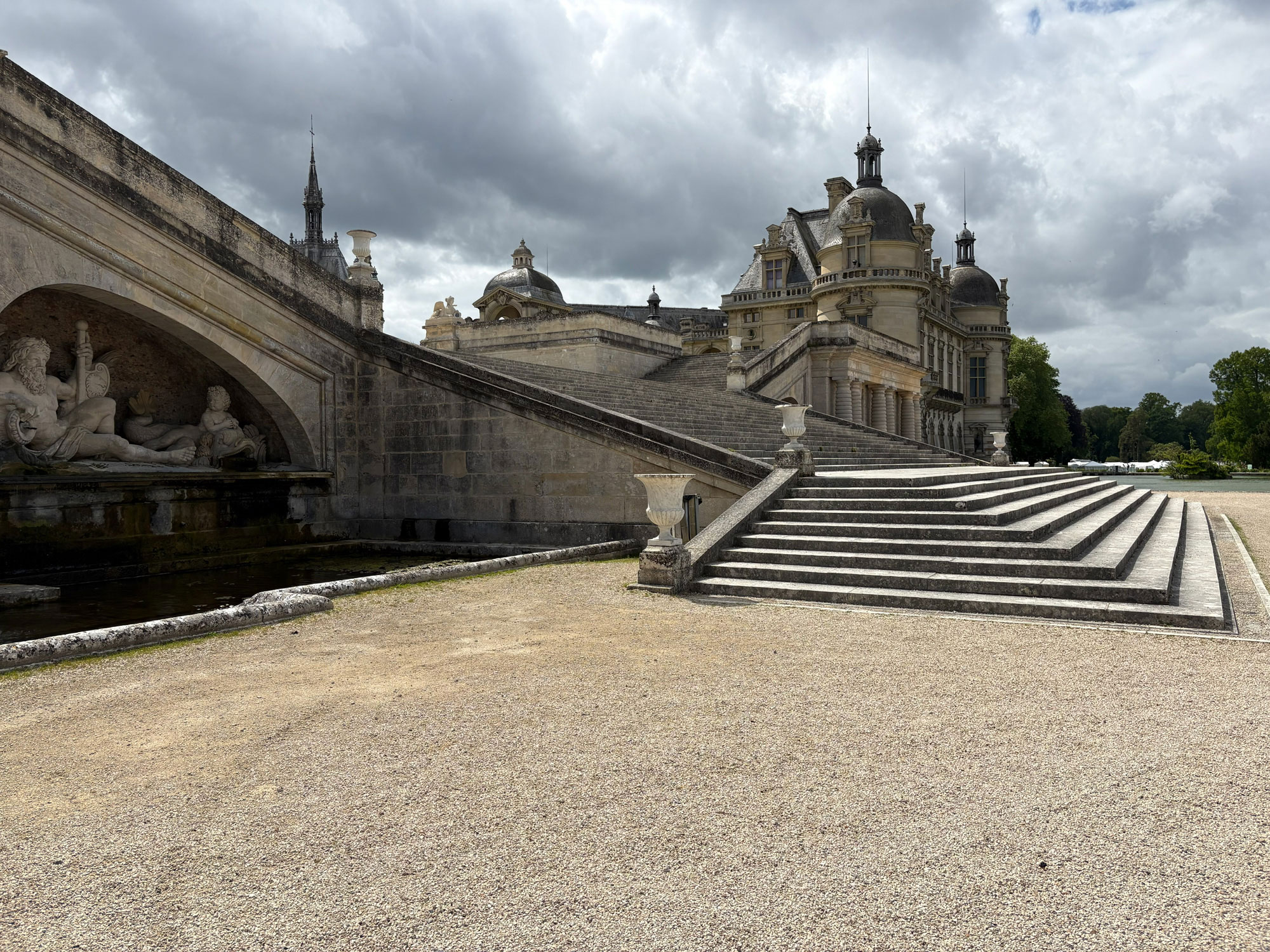 The stairs down the gardens