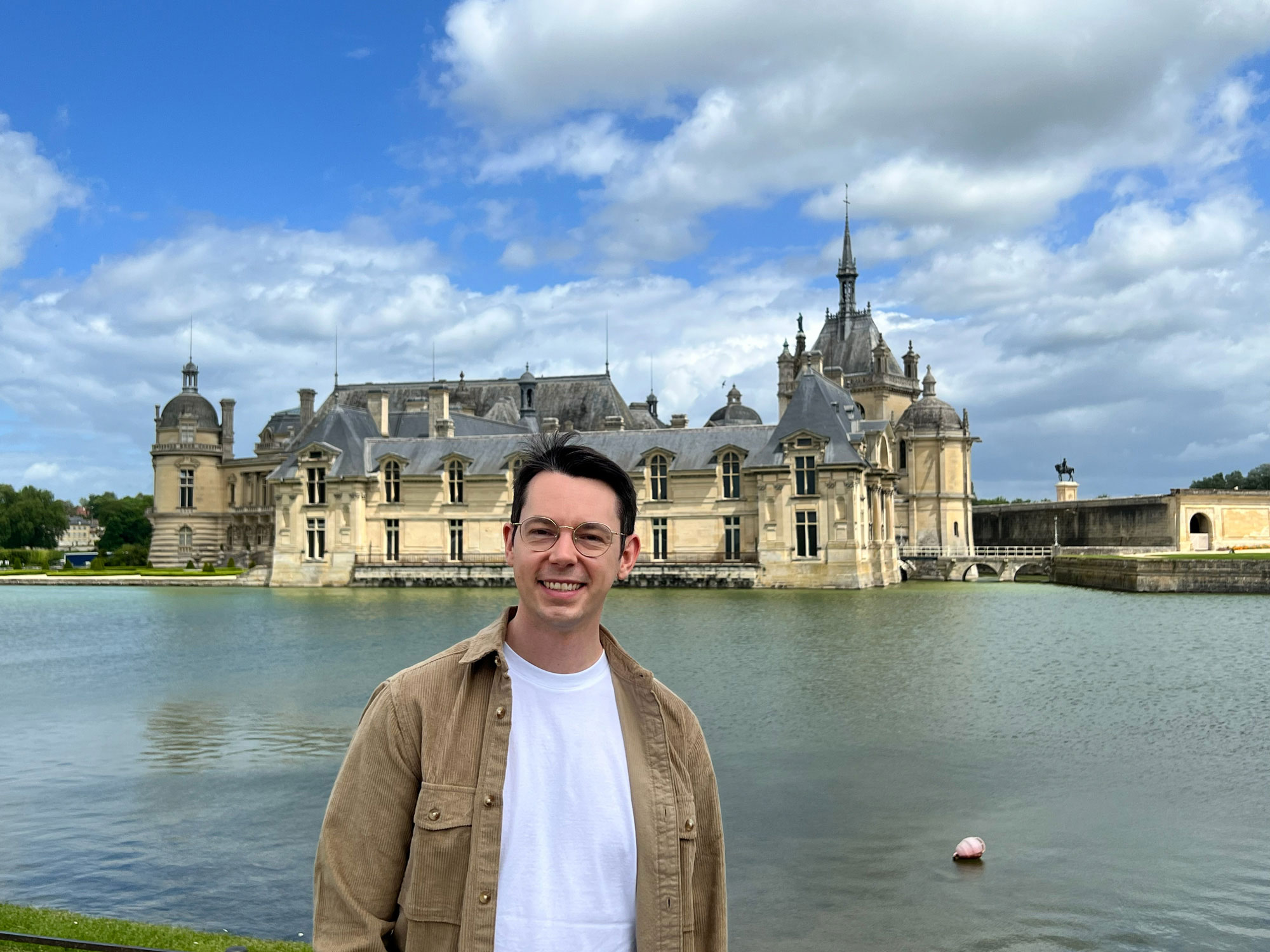 Me outside the château