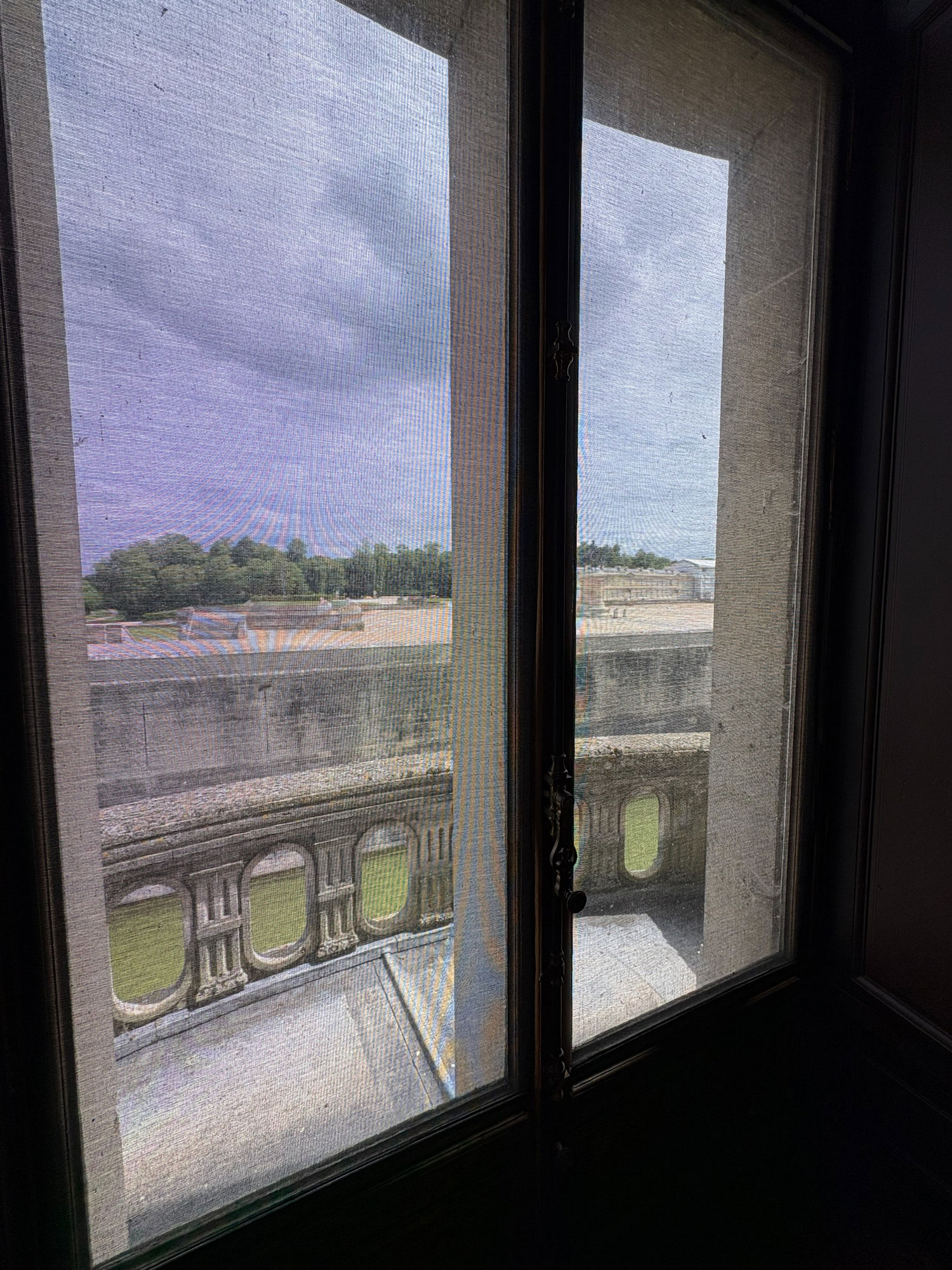 The interior view of the balcony